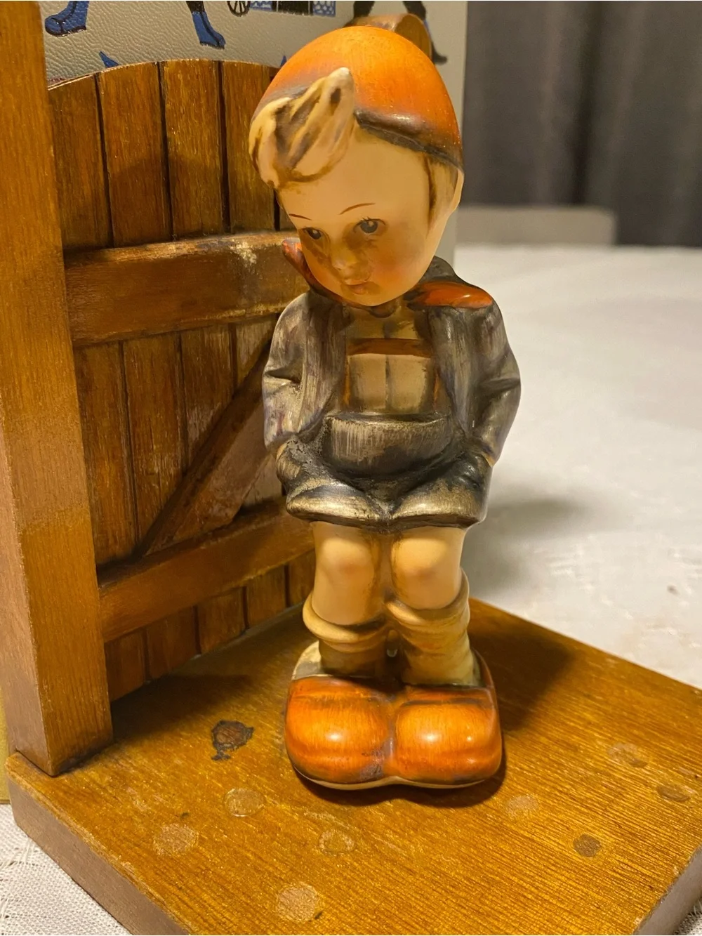 1950s Hummel Wooden Gate Bookends